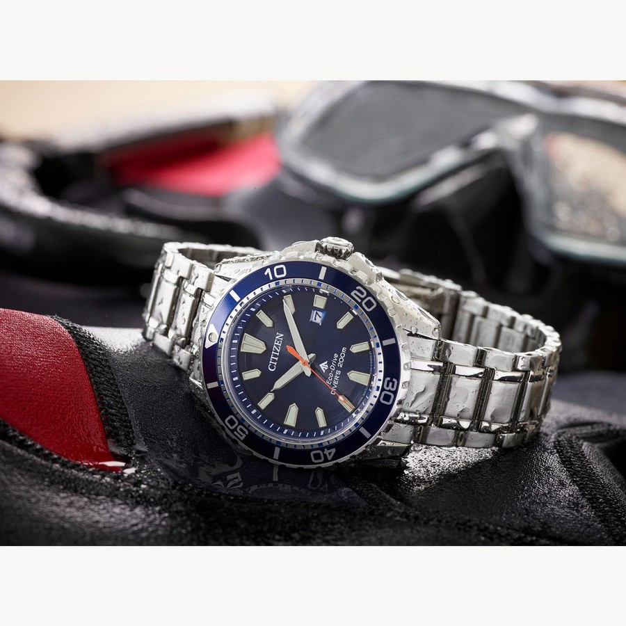 Đồng Hồ Citizen Promaster Dive Nam Bạc Xanh Biển